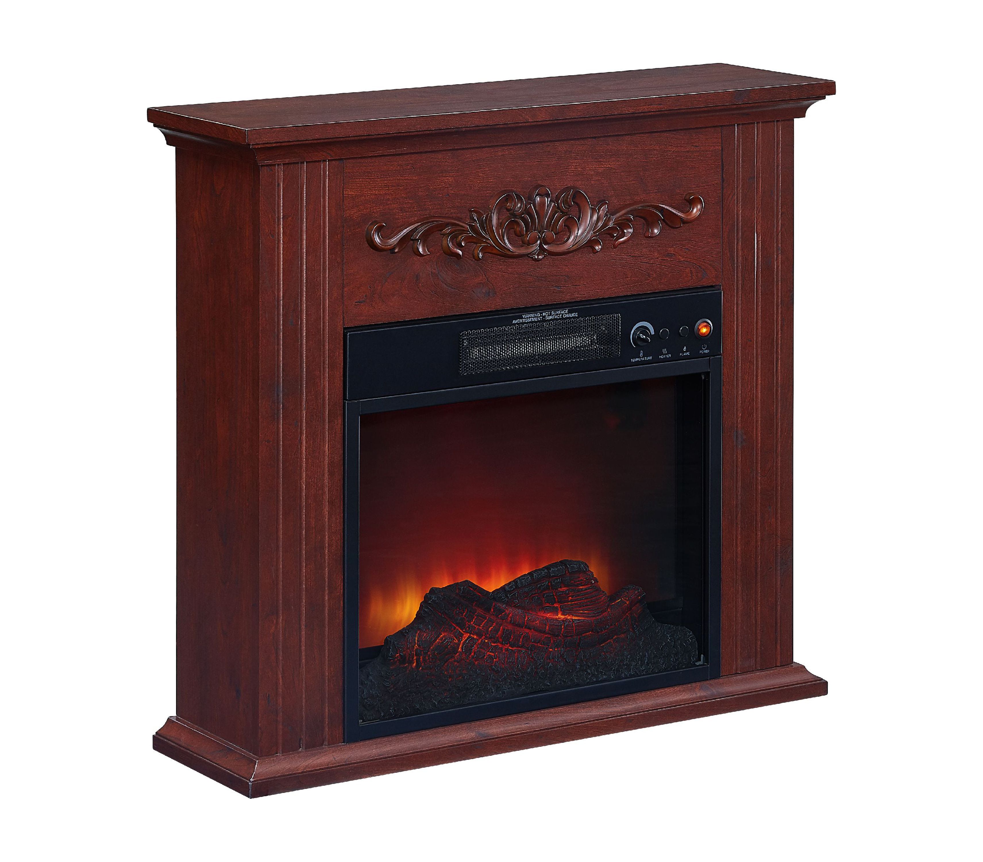 Bold Flame 28 inch Electric Fireplace Heater, Chestnut - image 3 of 5