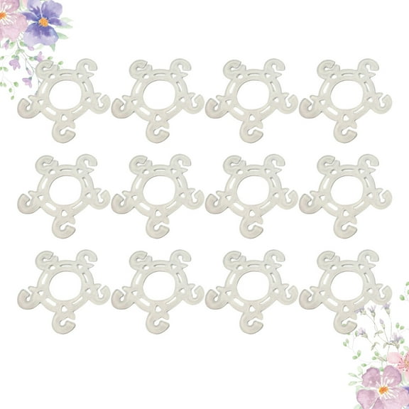 Raindrops Balloons Holder with 60 Clips for Easy and Balloon Sealing Reusable White Plastic