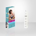 thumbnail image 3 of Xtricity - 4-Outlet 3-USB Port 4.8A Wi-Fi Smart Power Bar, White, 3 of 3