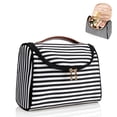 thumbnail image 4 of fastboy Large Capacity Cosmetic Storage Bag - Store All Makeup In One Place Choose Multiple Colors Black  white stripe 1Set, 4 of 6