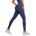 thumbnail image 1 of Pantalones de yoga elásticos de cintura alta para mujer - Leggings opacos con cintura en forma de V y efecto fruncido en los glúteos, 1 of 7
