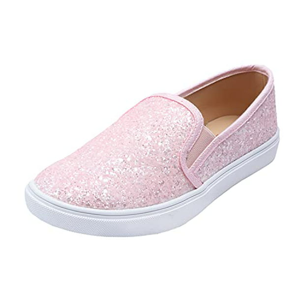 Feversole Women's Fashion Slip-On Sneaker Casual Flat Loafers Baby Pink ...