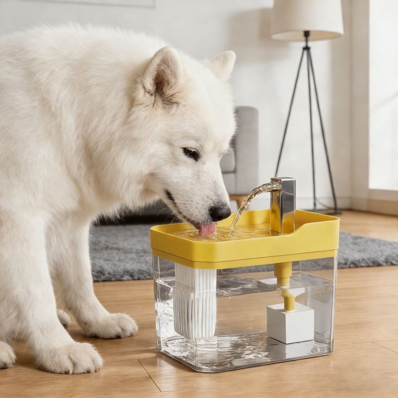 Automatic Cat Water Dispenser, 1.5L Quiet Pet Fountain with Smart Sensor & Low Water Shut-Off - Easy Clean Design for Indoor Pet Hydration