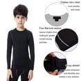 thumbnail image 7 of YUSHOW Youth Boys Compression Shirts & Pants Long Sleeve Athletic Shirts Sport Soccer Leggings Black Size 14, 7 of 7