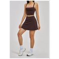 thumbnail image 4 of PISONIC Women 2 Piece Tennis Dress Cross-Back Tank Top with High Waisted Workout Skorts Skirt Set Yoga Golf Athletic Outfits Set, 4 of 7
