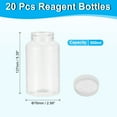 thumbnail image 2 of Uxcell 20 Pcs 500ml Reagent Bottles, PET Wide Mouth Round Bottles with Screw Cap for Lab, 2 of 6