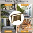 thumbnail image 4 of YOHKOH Outdoor Handrails 2-Pack for 4-5 Step Stairs, Adjustable Metal Railing with Complete Installation Kit for Porch, Deck & Concrete Steps – Black, 4 of 8