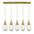 thumbnail image 4 of Innovations Lighting  Malone - 5 Light 6" Cord Hung Linear Pendant Clear/Matte Black, 4 of 5