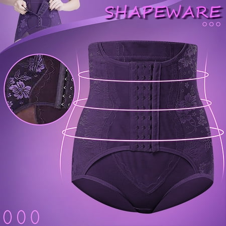 

Jialili Women Waist Lace Body Shaper Corset Tummy Slimming Girdles Shaping Clothes Purple XXL