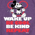 thumbnail image 3 of Disney - Wake Up, Be Cool, Be Kind, Repeat - Toddler & Youth Girls Short Sleeve Graphic T-Shirt, 3 of 5