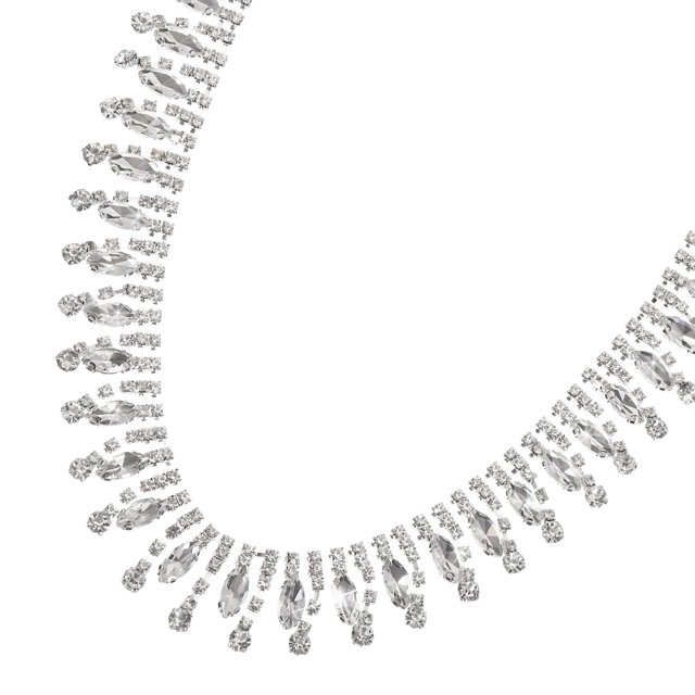 2 Yardas Imitación Diamantes Adorno, Cristal Imitación Diamantes Flecos Adornos para Bricolaje Manualidades, Nupciales Decoraciones, Bolsos Decoración, Costura