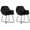 Black, variant on vidaXL Dining Chairs Upholstered Chair with Metal Legs for Living Room Velvet
