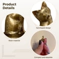 thumbnail image 3 of 10 Pcs Bronze Cat Hinge Heads Decorative Topper, Resin Kitty Figurine with Attachment Force Base, Cute Cat Statue 1.1x0.39 in, Vintage Style for Home Decoration, 3 of 5