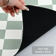 thumbnail image 7 of Checkered Dish Drying Mat for Kitchen Counter, Coffee Bar Station Accessories, Retro Cute Aesthetic Absorbent Coffee Mat Kitchen Drying Mat Easy Clean, Sage Green 12" x 19", 7 of 7