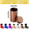 thumbnail image 3 of Large Portable Aluminum Tea Canister, Travel Tea Storage Jar with Airtight Seal, Empty Tea Container for Outdoor Use, 6x12cm, 1 Piece, 3 of 4