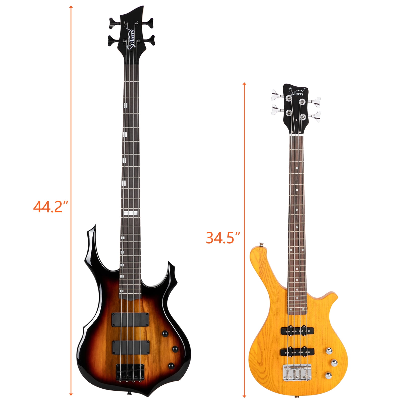Glarry 36in Electric Bass Guitar, 4 String Electric Bass Guitar Kit for Kids, Boy and Girl, Yellow