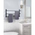thumbnail image 4 of 24 inch Wowow Matte Black 3-Tier Wall Mounted Towel Rack with Mounting Hardware in Stainless Steel, 4 of 5
