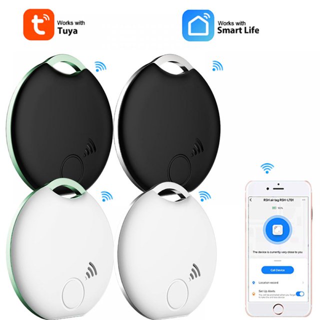 CHUANK Tuya/Smart Life Application Bluetooth Étiquettes Intelligentes Clé Dispositif Anti-Perte Animal de Compagnie Traqueur de Localisation Anti-Perte Traqueur Bluetooth Intelligent Chercheur d'Objets