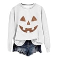 thumbnail image 5 of Tiijoy Girls Halloween Sweatshirt Pumpkin Graphic Pullover Top, White, Sizes 9-10, 5 of 5