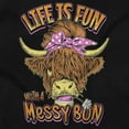 thumbnail image 2 of Cute Life Is Fun With a Messy Bun Toddler Little Girl Graphic Tee Shirt Brisco Brands 6M, 2 of 4