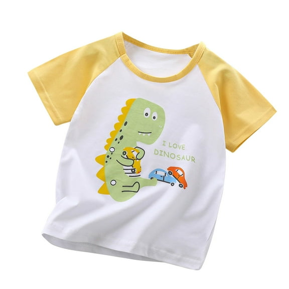 Agkizg Toddler Baby Boys Summer Tops,Short Sleeve T-shirt for Kids,Printed Short Sleeves T-shirts