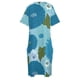 thumbnail image 4 of Vestido holgado con bolsillos para mujer traje Retro con estampado Floral azul para fiesta de boda y verano, 4 of 6