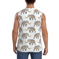 thumbnail image 4 of Goofa Indian Elephant Printed Men's Sleeveless T-Shirt - Athletic Gym Workout Tank Top for Men - Moisture-Wicking, UPF 30+ Quick-Dry Muscle Tee-XX-Large, 4 of 8