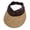 Coffee, variant on AJGRHE Women Straw Sun Visor Hat Wide Brim Summer UV Protection Beach Cap Foldable Packale Korean Style Black Free Size
