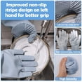 thumbnail image 2 of Guantes de goma para lavar platos, par de guantes de silicona para platos, guantes de limpieza reutilizables con fregador para lavar la cocina, el baño, el automóvil y más Namotu WRLF-46, 2 of 7