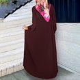 thumbnail image 5 of Elegant Women's Long Sleeve Button Down Abaya Casual Dress Dubai Fashion Outerwear, 5 of 5