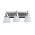 thumbnail image 6 of (2 pack) Mainstays 19.69in Classic LED Bathroom Vanity Light for Mirrors, 3 Alabaster Shades E26 Base, Satin, 6 of 12