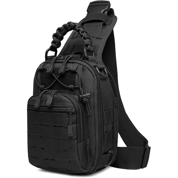 Bolso de hombro militar tactico Molle para hombre mochila multifuncion para caza y ciclismo color negro Bodega Aurrera en linea
