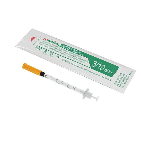 Elimedical Veterinary Syringe U-100 0.3ml 29G x 1/2" with 100pcs/box 03V2913B