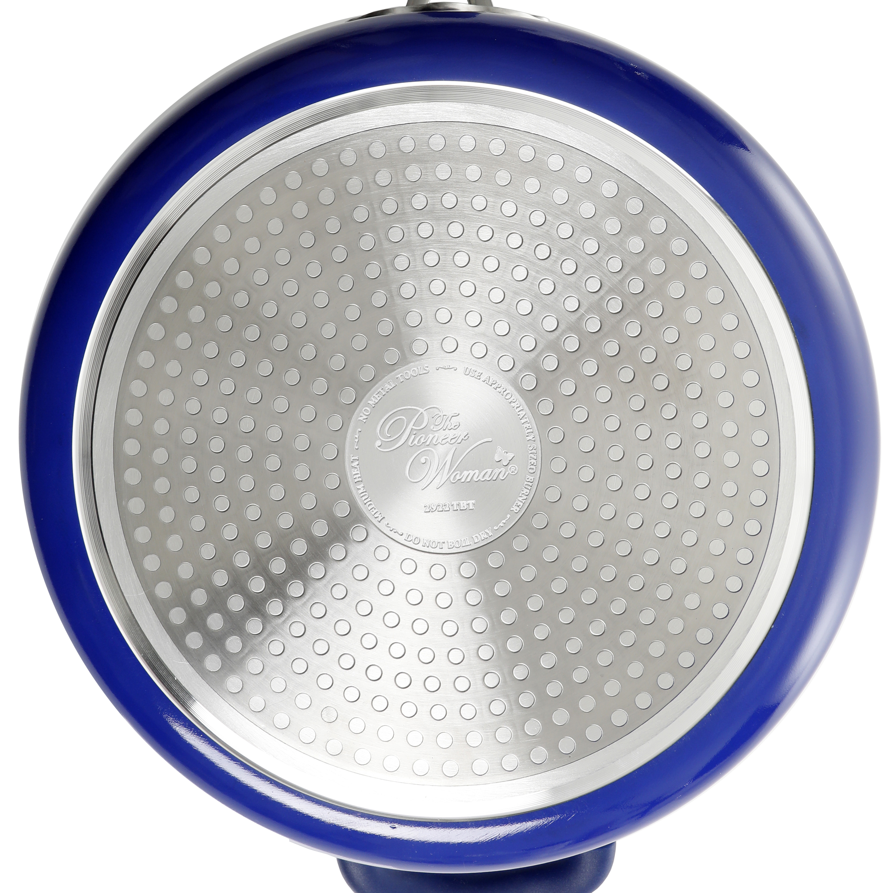 The Pioneer Woman Dazzling Dahlias 5-Quart Aluminum Jumbo Cooker, Cobalt