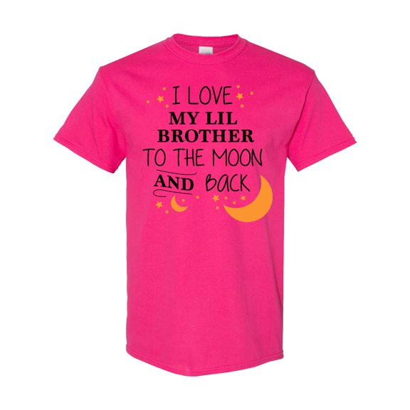 Inktastic I Love My Lil Brother to the Moon and Back T-Shirt