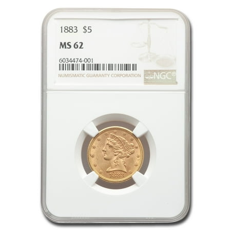 1883 $5 Liberty Gold Half Eagle MS-62 NGC