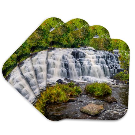 3drose, Michigan, Ontonagon County, Bond Falls, Set of 4 Coasters - Cork