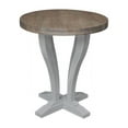thumbnail image 4 of International Concepts Solid Wood LaCasa Round End Table in Sesame/Chalk, 4 of 8