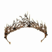 Yoyauz Women's Gold Crown Crystal Princess Tiara Crystal Queen's Crown Wedding, Bridal Hair Ornament Birthday Prom, Beauty Pageant Party  Barmitzvah Rite of Passage, Photo Props