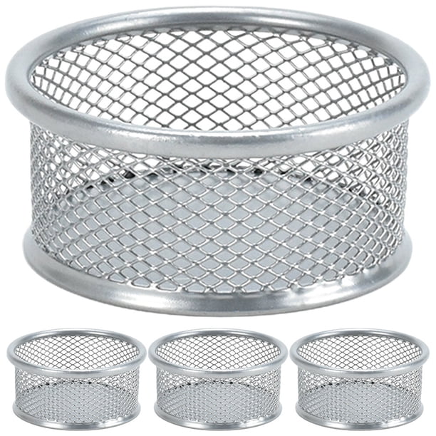 4 soportes para clips de papel, contenedores para clips de escritorio, soportes de almacenamiento de escritorio