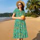 thumbnail image 4 of Disketp Funny Animals in Jungle para Vestido de Manga Corta para Mujeres, Vestidos de Verano para Mujeres, Casual y Holgado para la Playa, 4 of 6