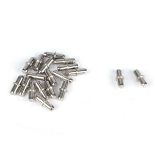 21mm x 8mm Metal Cylindrical Rod Studs Pegs Shelf Support Pins 20pcs - Silver Tone