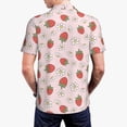 thumbnail image 6 of Salouo Strawberry Floral for Men's Short Sleeve Polo Shirts,Polo Shirts for Men Performance Short Sleeve Golf Shirt Athletic Casual Collared T-Shirt-3X-Large, 6 of 8
