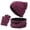 Hot Pink, variant on SHUNSUI Unisex Wool Hat Scarf Gloves 3 Piece Cute Snow Winter Set