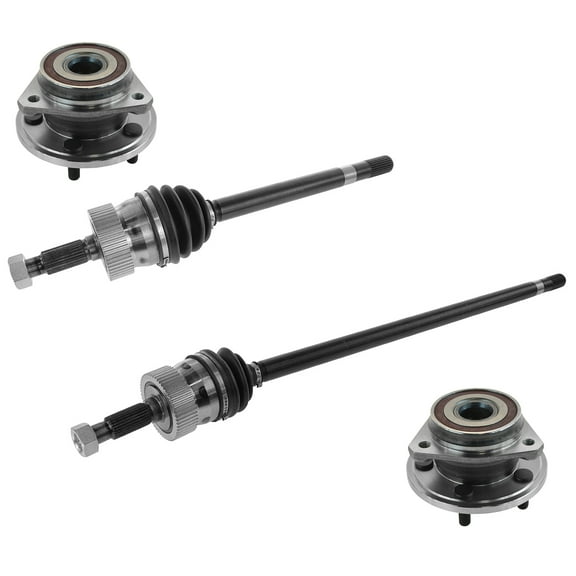 Wheel Hub Bearing & CV Joint Axle Kit LH RH Set of 4 for Jeep Grand Cherokee Fits select: 1993 JEEP GRAND WAGONEER