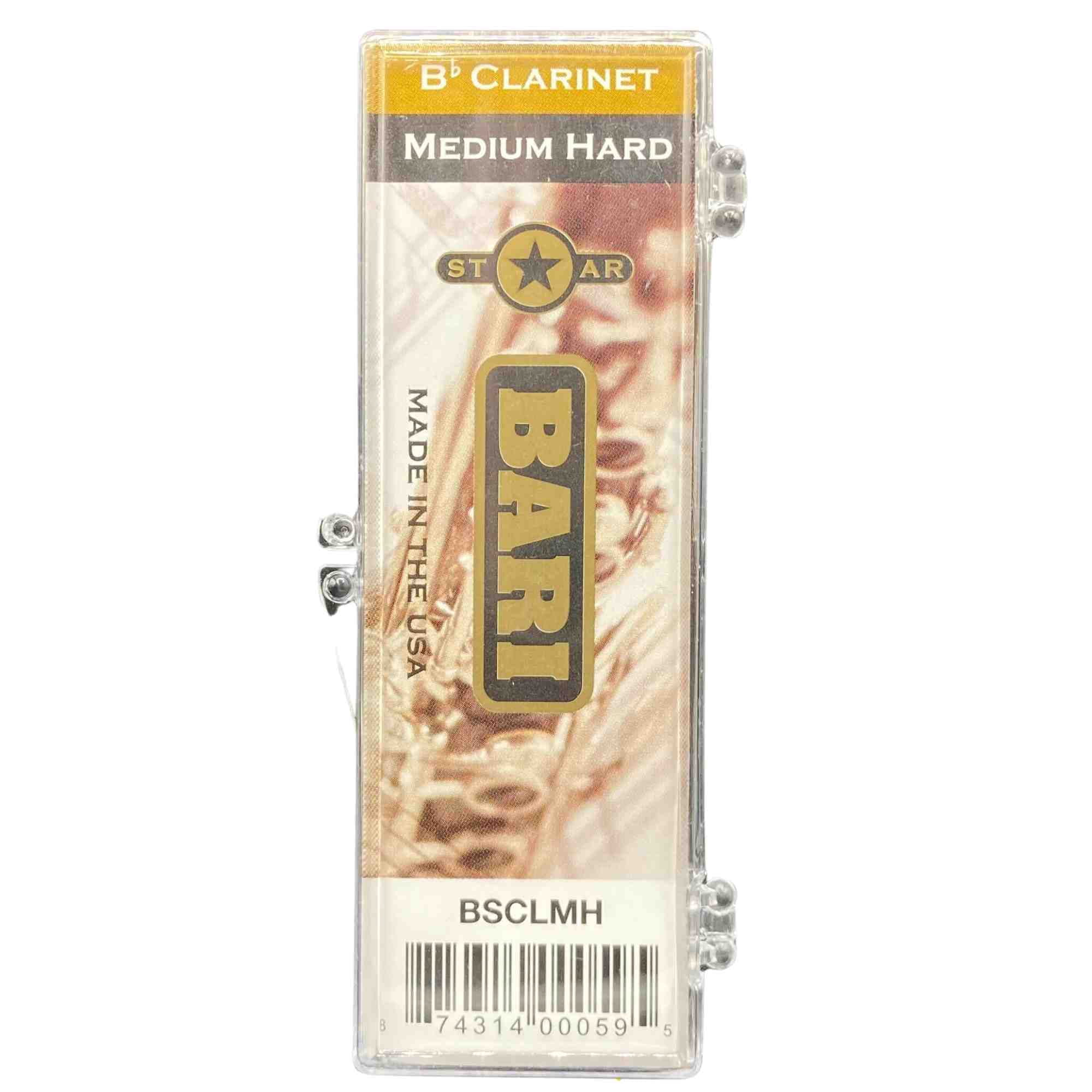 Bari Synthetic Bb Clarinet Gold Star Reed - Strength 3.0-3.5 - Medium Hard