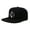 Black Flatbill, variant on Premium Chicago CHI Flag Hat Men and Women – Snapback Trucker Baseball Cap (Black/White)