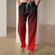 thumbnail image 1 of Pantalones largos de moda para hombre con cordón elástico en la cintura y color degradado, pantalones casuales de longitud completa para hombre., 1 of 4