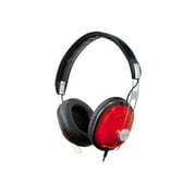Panasonic RP-HTX7-R Old School Monitor Stereo Headphones, Red