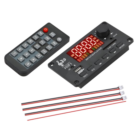 Módulo FM de grabación de llamadas de 7V-22V CC, amplificador de 2*50W, placa decodificadora de Bluetooth 5,0 para coche, compatible de B remoto